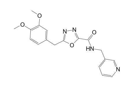 5-[(3,4-dimethoxyphenyl)methyl]-N-(pyridin-3-ylmethyl)-1,3,4-oxadiazole-2-carboxamide