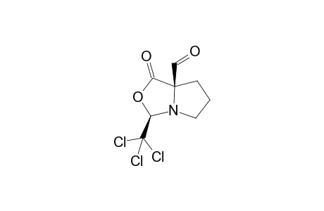 (3R,7aR)-1-Oxo-3-(trichloromethyl)-hexahydropyrrolo[1,2-c]-oxazol-7a-carbaldehyde