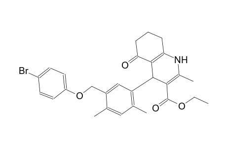 ethyl 4-{5-[(4-bromophenoxy)methyl]-2,4-dimethylphenyl}-2-methyl-5-oxo-1,4,5,6,7,8-hexahydro-3-quinolinecarboxylate