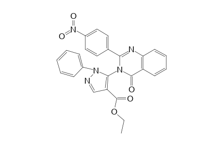 5-[2-(4-nitrophenyl)-4-oxo-3-quinazolinyl]-1-phenyl-4-pyrazolecarboxylic acid ethyl ester