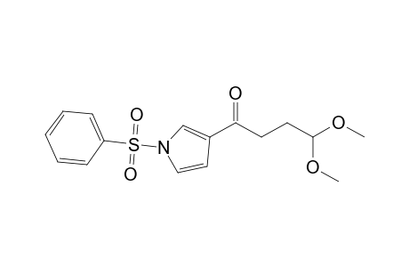 1-(1-besylpyrrol-3-yl)-4,4-dimethoxy-butan-1-one