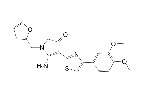 3H-pyrrol-3-one, 5-amino-4-[4-(3,4-dimethoxyphenyl)-2-thiazolyl]-1-(2-furanylmethyl)-1,2-dihydro-
