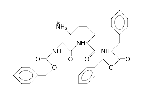 N-Benzyloxycarbonylglycyl-L-lysyl-L-phenylalanin E cation benzyl ester
