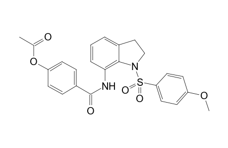 N-[1-(4-Methoxy-benzenesulfonyl)-2,3-dihydro-1H-indol-7-yl]-terephthalamic acid methyl ester