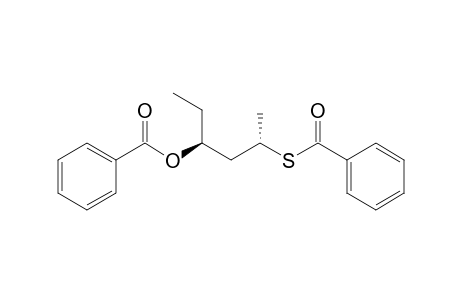 (2S,4S)-2-Benzoylthiohex-4-yl benzoate