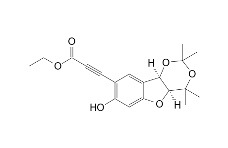 Ethyl 3-((4aS,9bR)-7-hydroxy-2,2,4,4-tetramethyl-4a,9b-dihydro-4H-[1,3]dioxino[5,4-b]benzofuran-8-yl)propiolate