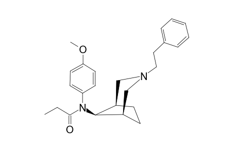 3-PHENETHYL-8-BETA-[N-(PARA-METHOXYPHENYL)-PROPANAMIDO]-3-AZABICYClO-[3.2.1]-OCTANE