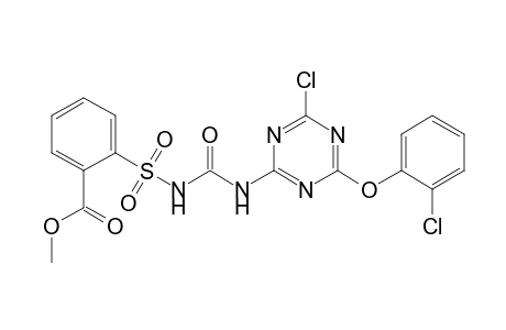 Benzoic acid, 2-[[[[[4-chloro-6-(2-chlorophenoxy)-1,3,5-triazin-2-yl]amino]carbonyl]amino]sulfonyl]-, methyl ester
