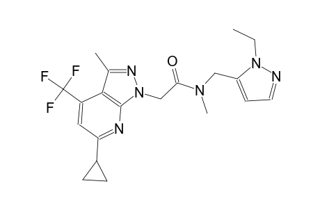 1H-pyrazolo[3,4-b]pyridine-1-acetamide, 6-cyclopropyl-N-[(1-ethyl-1H-pyrazol-5-yl)methyl]-N,3-dimethyl-4-(trifluoromethyl)-