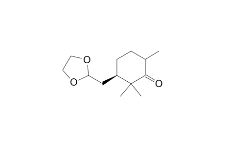 Cyclohexanone, 3-(1,3-dioxolan-2-ylmethyl)-2,2,6-trimethyl-, (3R)-