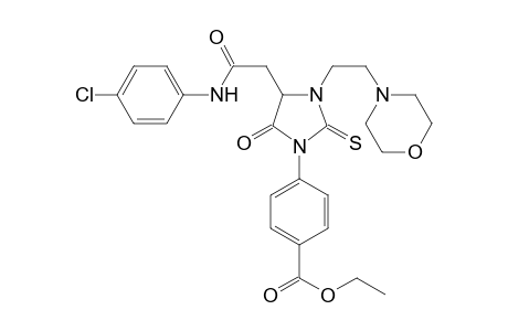 4-[4-[2-(4-chloroanilino)-2-keto-ethyl]-5-keto-3-(2-morpholinoethyl)-2-thioxo-imidazolidin-1-yl]benzoic acid ethyl ester