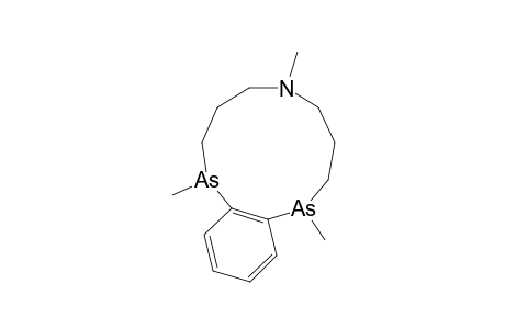 2,6,10-Trimethyl-2,10-diarsa-6-aza-bicyclo(9.4.0)pentadeca-1(11),12,14-triene