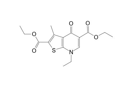Diethyl 7-ethyl-3-methyl-4-oxo-4,7-dihydrothieno[2,3-b]pyridine-2,5-dicarboxylate