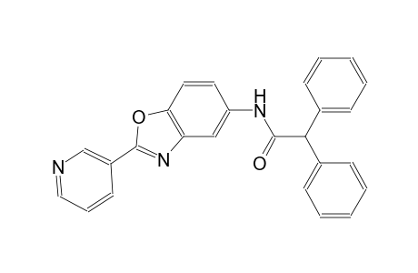 2,2-diphenyl-N-[2-(3-pyridinyl)-1,3-benzoxazol-5-yl]acetamide