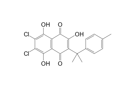 6,7-Dichloro-2,5,8-trihydroxy-3-(.alpha.,.alpha.,4-trimethylbenzyl)-1,4-naphthoquinone