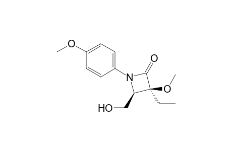 (3S,4R)-3-Ethyl-4-hydroxymethyl-3-methoxy-1-p-methoxyphenyl-2-azetidinone