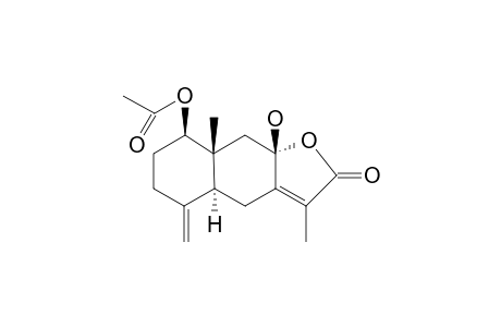 EUDESMA-4(15),7(11)-DIEN-12,8-A-OLIDE,1-B-ACETOXY-8-B-HYDROXY