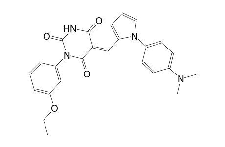 (5E)-5-({1-[4-(dimethylamino)phenyl]-1H-pyrrol-2-yl}methylene)-1-(3-ethoxyphenyl)-2,4,6(1H,3H,5H)-pyrimidinetrione