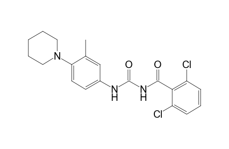 Benzamide, 2,6-dichloro-N-[[[3-methyl-4-(1-piperidinyl)-phenyl]amino]carbonyl]-