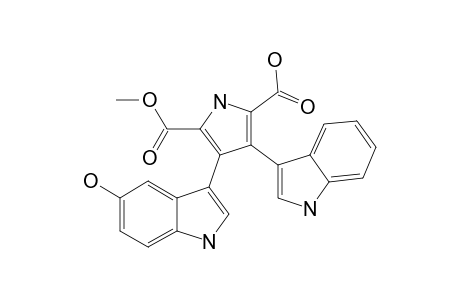 5-carbomethoxy-4-(5-hydroxy-1H-indol-3-yl)-3-(1H-indol-3-yl)-1H-pyrrole-2-carboxylic acid