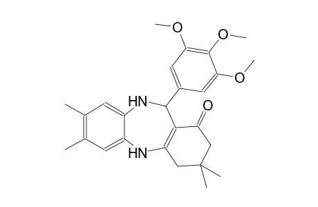 1H-dibenzo[b,e][1,4]diazepin-1-one, 2,3,4,5,10,11-hexahydro-3,3,7,8-tetramethyl-11-(3,4,5-trimethoxyphenyl)-