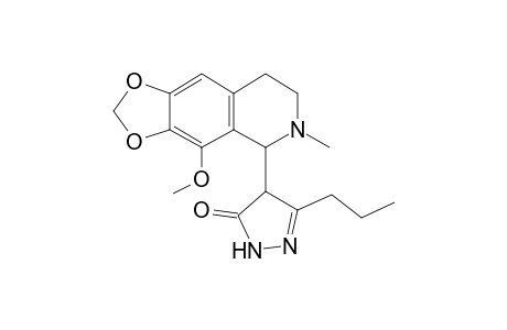 4-(4-Methoxy-6-methyl-5,6,7,8-tetrahydro-[1,3]dioxolo[4,5-g]isoquinolin-5-yl)-5-propyl-2,4-dihydro-pyrazol-3-one
