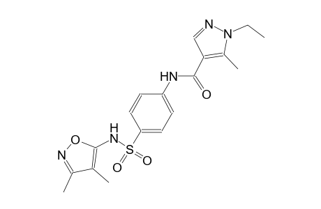 N-(4-{[(3,4-dimethyl-5-isoxazolyl)amino]sulfonyl}phenyl)-1-ethyl-5-methyl-1H-pyrazole-4-carboxamide