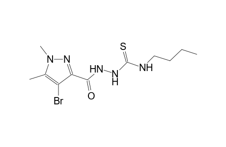 2-[(4-bromo-1,5-dimethyl-1H-pyrazol-3-yl)carbonyl]-N-butylhydrazinecarbothioamide