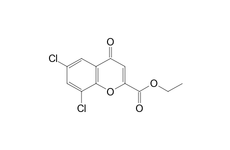 6,8-dichloro-4-oxo-4H-1-benzopyran-2-carboxylic acid, ethyl ester