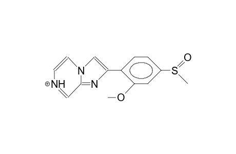 2-(2-Methoxy-4-methylsulfinyl-phenyl)-imidazo(1,2A)pyrazinium cation