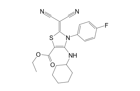 Ethyl 2-dicyanomethylene-4-cyclohexylamino-3-(4-fluorophenyl)-2,3-dihydrothiazole-5-carboxylate