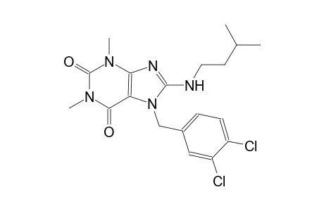 7-(3,4-dichlorobenzyl)-8-(isopentylamino)-1,3-dimethyl-3,7-dihydro-1H-purine-2,6-dione