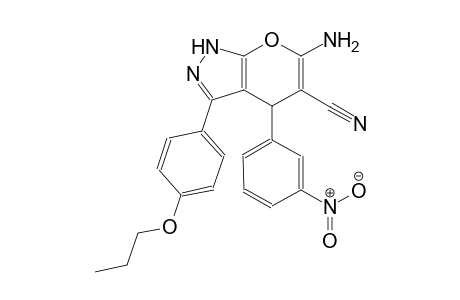6-amino-4-(3-nitrophenyl)-3-(4-propoxyphenyl)-1,4-dihydropyrano[2,3-c]pyrazole-5-carbonitrile