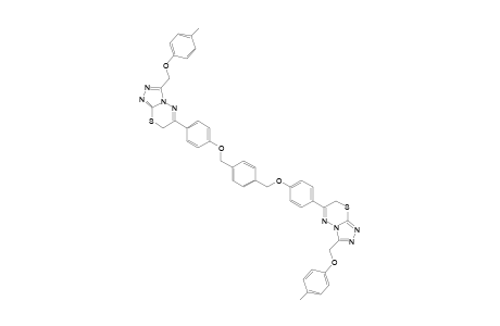 6-(4-(4-((4-(3-((p-Tolyloxy)methyl)-7H-[1,2,4]triazolo[3,4-b][1,3,4]thiadiazin-6-yl)phenoxy)-methyl)benzyloxy)phenyl)-3-((p-tolyloxy)methyl)-7H-[1,2,4]-triazolo[3,4-b][1,3,4]thiadiazine