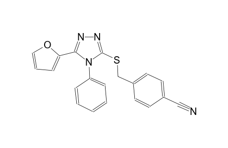 4-({[5-(2-furyl)-4-phenyl-4H-1,2,4-triazol-3-yl]sulfanyl}methyl)benzonitrile