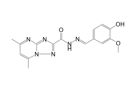 N'-[(E)-(4-hydroxy-3-methoxyphenyl)methylidene]-5,7-dimethyl[1,2,4]triazolo[1,5-a]pyrimidine-2-carbohydrazide