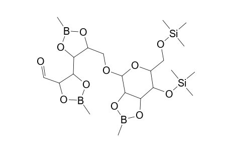 D-Glucose, 6-O-.alpha.-D-galactopyranosyl-, bis-O-(trimethylsilyl) deriv., cyclic tris(methylboronate)