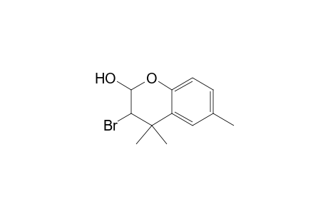 3-Bromo-3,4-dihydro-2-hydroxy-4,4,6-trimethyl-2H-1-benzopyran