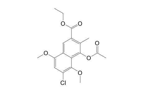 4-acetoxy-6-chloro-5,8-dimethoxy-3-methyl-naphthalene-2-carboxylic acid ethyl ester