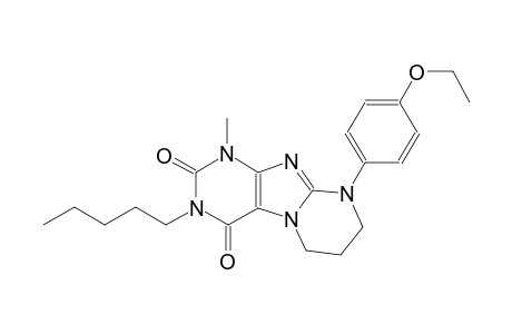 9-(4-ethoxyphenyl)-1-methyl-3-pentyl-6,7,8,9-tetrahydropyrimido[2,1-f]purine-2,4(1H,3H)-dione