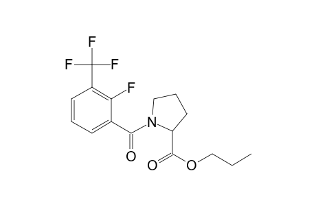 L-Proline, N-(2-fluoro-3-trifluoromethylbenzoyl)-, propyl ester