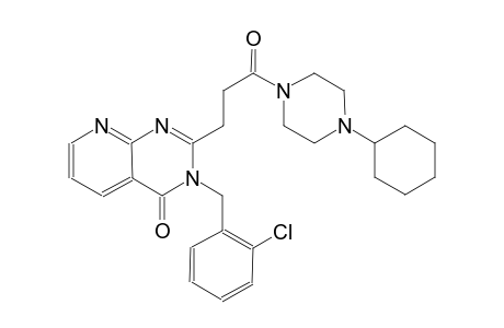 pyrido[2,3-d]pyrimidin-4(3H)-one, 3-[(2-chlorophenyl)methyl]-2-[3-(4-cyclohexyl-1-piperazinyl)-3-oxopropyl]-