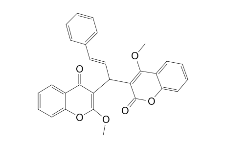 2H-1-Benzopyran-2-one, 4-methoxy-3-[1-(2-methoxy-4-oxo-4H-1-benzopyran-3-yl)-3-phenyl-2-propenyl]-, (E)-