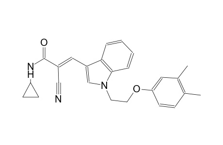(2E)-2-cyano-N-cyclopropyl-3-{1-[2-(3,4-dimethylphenoxy)ethyl]-1H-indol-3-yl}-2-propenamide
