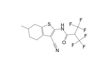 N-(3-cyano-6-methyl-4,5,6,7-tetrahydro-1-benzothiophen-2-yl)-3,3,3-trifluoro-2-(trifluoromethyl)propanamide