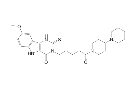 2-(5-{[1,4'-bipiperidin]-1'-yl}-5-oxopentyl)-6-methoxy-3-sulfanylidene-1H,2H,3H,4H,9H-indeno[2,1-c]pyridin-1-one