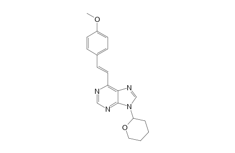 (E)-6-[2-(4-Methoxyphenyl)ethenyl]-9-(tetrahydro-2H-pyran-2-yl)-9H-purine