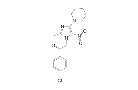 1-(4-CHLOROPHENACYL)-2-METHYL-5-NITRO-4-PIPERIDINO-IMIDAZOLE
