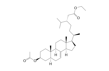 24s-3.beta.-acetoxy-5a-stigmast-7-en-29-oic acid ethyl eater