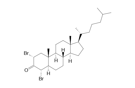 2a,4a-Dibromo-5a-cholestan-3-one